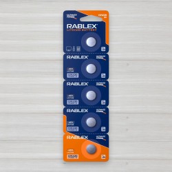 Батарейка літієва Rablex таблетка CR1220, 3V, 5шт/уп